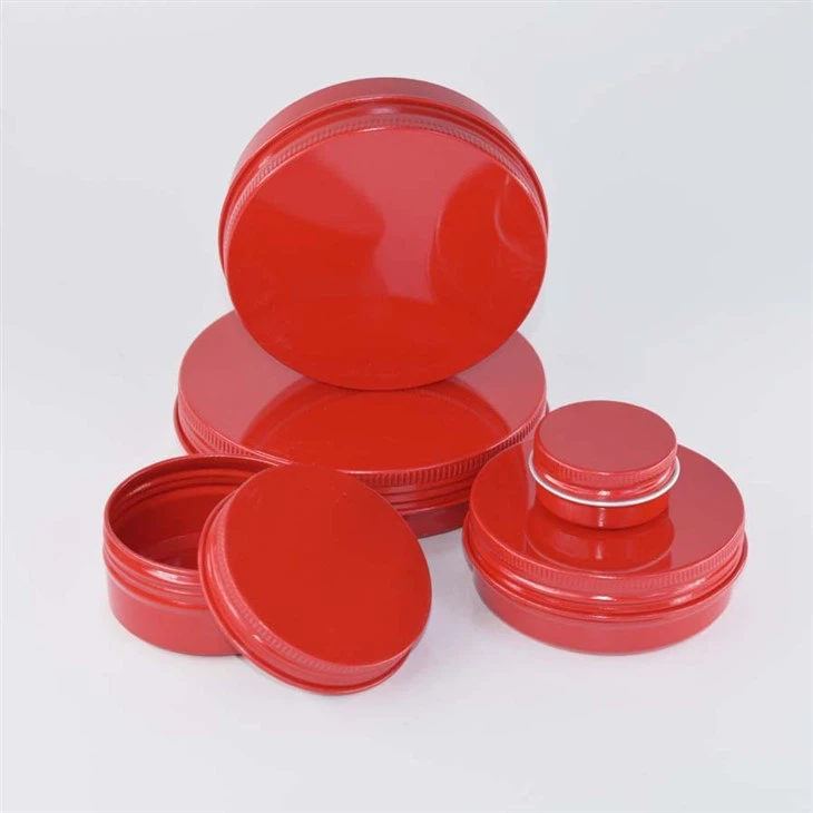 20ml Red Customized Printing Aluminum Box With Lid