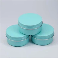 49 * 18 suurus 25 ml sinine kohandatud trükiga alumiiniumkonteiner korgiga