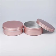 5 ml kuum müüa ümmargune metallist kommide ehete kosmeetikakonteiner roosa alumiiniumkarp kaanega