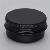 50–200 ml ümmargused alumiiniumist metallmahutid, kaanega metallist purgid